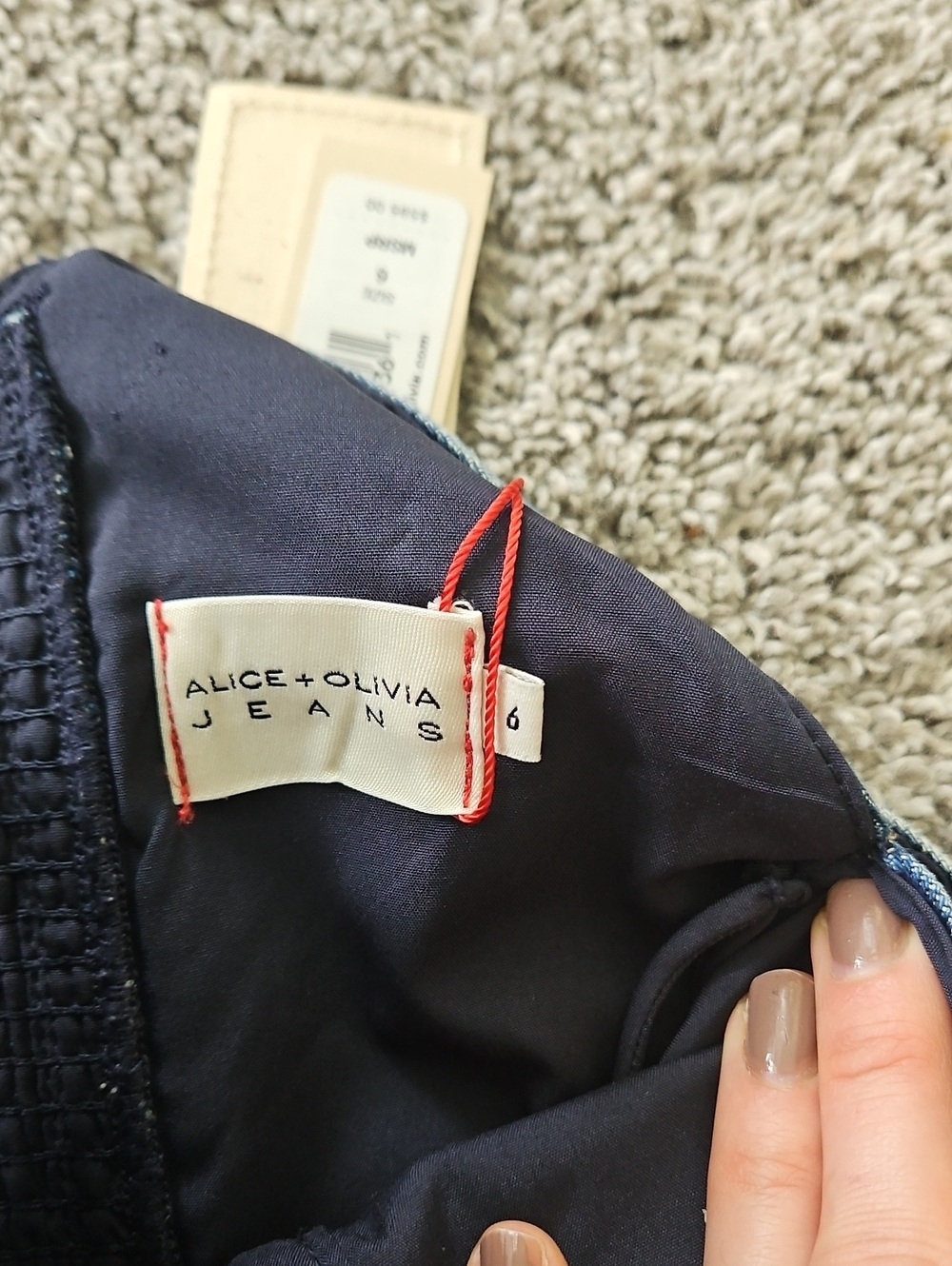 Nwt Alice + Olivia Light Blue Denim Midi Dress 6 - Picture 10 of 15